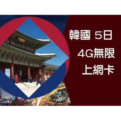 S.K Telecom 南韓 4G 5日 無限數據卡 (缺貨)